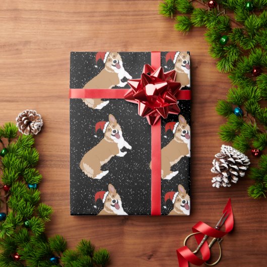 Papier Cadeau Corgi de Noël (Cadeau de vacances)