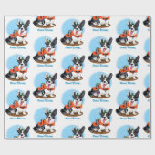 Papier Cadeau Corgi d'été (Plat)