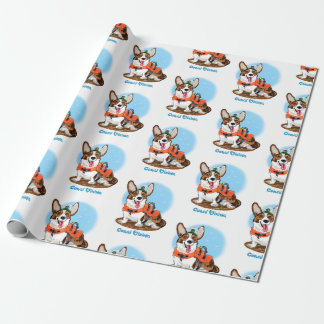 Papier Cadeau Corgi d'été