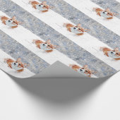 Papier Cadeau Corgi d'hiver (Coin)