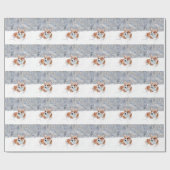 Papier Cadeau Corgi d'hiver (Plat)