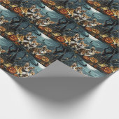 Papier Cadeau Corgi Halloween Éffrayant (Coin)