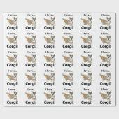 Papier Cadeau Corgi I Love Corgi (Plat)