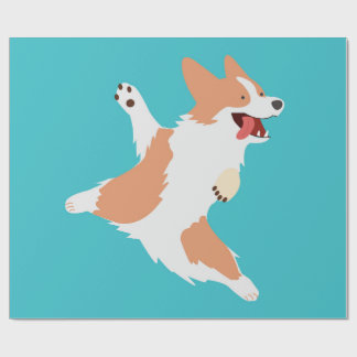 Papier Cadeau Corgi joueur