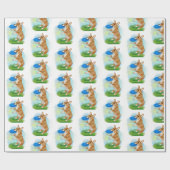 Papier Cadeau Corgi Pembroke (Plat)