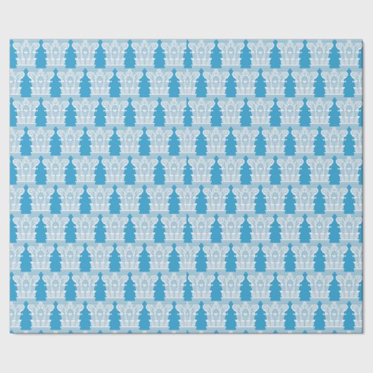 Papier Cadeau Corinthian bleu-blanc (Couture)