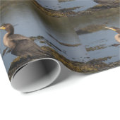 Papier Cadeau Cormorant à double poitrine (Coin rond)