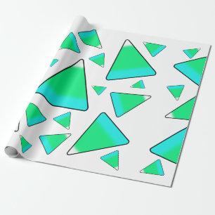 Papier Cadeau Corne à bonbons en vert