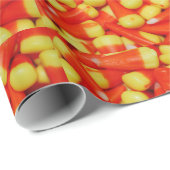 Papier Cadeau Corne de bonbons d'Halloween (Coin rond)