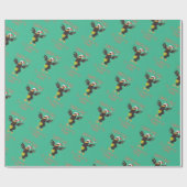 Papier Cadeau Corneille de Noël de Punny Père Noël Caws (Plat)