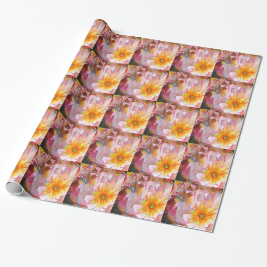 Papier Cadeau Cornelia rose rose rose pastel (Déroulé)