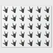 Papier Cadeau cornes diable main (Plat)