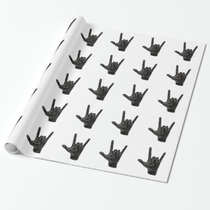 Papier Cadeau cornes diable main