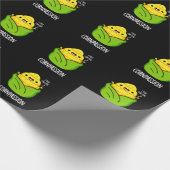 Papier Cadeau Cornpassion Funny Compassionate Corn Pun Dark BG (Coin)