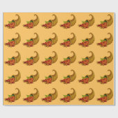 Papier Cadeau Cornucopia / Corne de Plenty Orange (Plat)