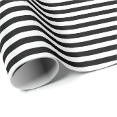 Papier Cadeau Cornwall flag stripes black white line pattern sym (Coin rond)