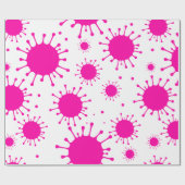 Papier Cadeau coronavirus rose (Plat)