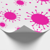 Papier Cadeau coronavirus rose (Coin)