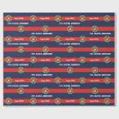 Papier Cadeau Corps des Marines personnalisé (Plat)