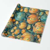 Papier Cadeau Correctif Citrouille enchâssé (Déroulé)