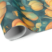 Papier Cadeau Correctif Citrouille enchâssé (Coin rond)