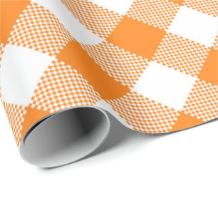 Papier Cadeau Correspondance des coutures : orange n blanc En vi