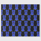 Papier Cadeau Corset Bleu Flirt (Plat)