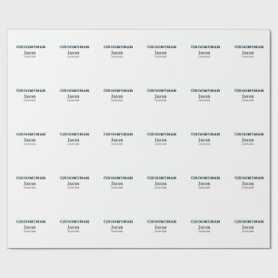 Papier Cadeau Cortège du marié témoin de la fête de la mariée aj