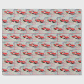 Papier Cadeau Corvette 1957 sur la carte routière (Plat)