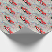 Papier Cadeau Corvette 1957 sur la carte routière (Coin)