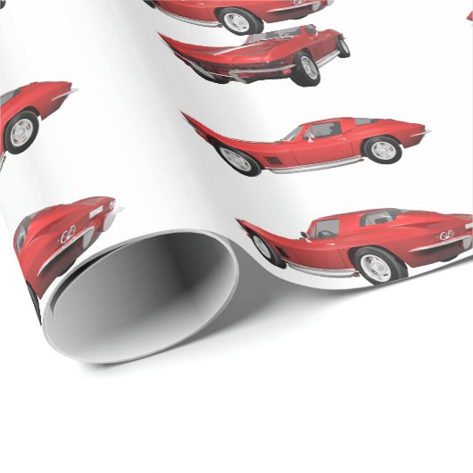 Papier Cadeau Corvette C2 1967 (Coin rond)