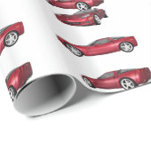 Papier Cadeau Corvette : La sucrerie Apple finissent (Coin rond)