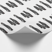 Papier Cadeau Corvette noire (Coin)