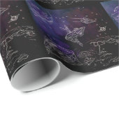 Papier Cadeau cosmos (Coin rond)