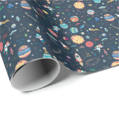 Papier Cadeau Cosmos Space : Main Drake (Coin rond)