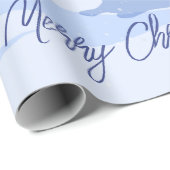 Papier Cadeau Costume de renne de Noël Corgi noir mignon (Coin rond)