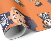 Papier Cadeau Costume d'Halloween (Coin rond)