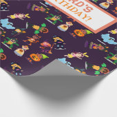 Papier Cadeau Costume d'Halloween mignonne Fête d'Anniversaire m (Coin)