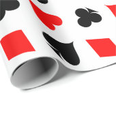 Papier Cadeau Costumes de carte de jeu de poker papier d'emballa (Coin rond)