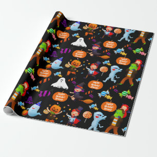 Papier Cadeau Costumes de Halloween personnalisés