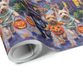 Papier Cadeau Costumes d'Halloween pour Skye Terrier en quête de (Coin rond)