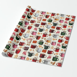 Papier Cadeau Cosy cacao chaud Cabine et soins d'hiver