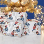 Papier Cadeau Cosy Christmas Black Kid's Building a Snowman<br><div class="desc">Cette image est celle de deux enfants noirs,  vêtus de vêtements d'hiver rouges et bleus,  dans la neige bâtissant un bonhomme de neige. Noël,  Noël de la famille noire,  bonhomme de neige,  amusement d'hiver,  neige,  hiver,  Noël noir,  Noël afro-américain,  enfants noirs,  enfants noirs</div>