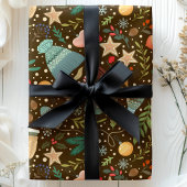 Papier Cadeau Cosy Cocoa et Mittens Joli Noël de Noël