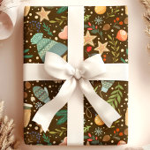 Papier Cadeau Cosy Cocoa et Mittens Joli Noël de Noël