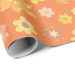 Papier Cadeau Cosy Fall Golden Bloom Simples Thanksgiving