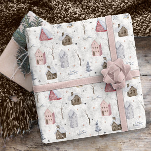 Papier Cadeau Cosy Home Christmas Pink ID985