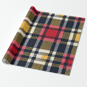 Papier Cadeau Cosy Knit Patchwork - Boho Vintage Style Automne 3