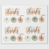 Papier Cadeau Cosy Pastel Donner Merci et Citrouille (Plat)