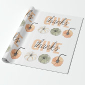 Papier Cadeau Cosy Pastel Donner Merci et Citrouille (Déroulé)